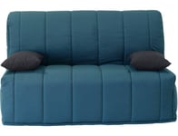 Canapé lit Lilly BZ 140cm bleu med. matelas 20 kg