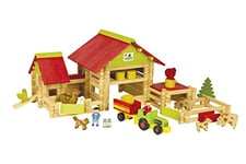 Jeujura Grande Ferme Avec Tracteur Et Animaux- 220 Pieces