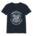 Harry Potter « Blue Hogwarts » BOHAPOMTS159 T-Shirt Garçon, Navy, Taille 6 Ans