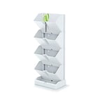 Prosperplast Mini Cascade jardinière verticale en plastique blanc 19,5 (L) x 11,4 (l) x 47,5 (H) cm avec ciseaux de jardinage