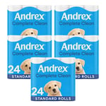 Andrex Toilet Rolls x120 Classic Clean Fragrance-Free 2 Ply Toilet Paper Rolls