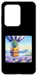 Galaxy S20 Ultra Pineapple In A Balloon Over Lavender Field. Scenic Sky View Case