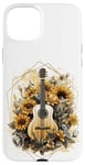 Coque pour iPhone 15 Plus Guitare acoustique Tournesol Musique Femmes Graphic