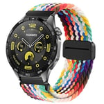 Bracelet Huawei Watch GT 4 46mm, 22mm Ajustable Tressé Extensible Élastique Sport Bracelet de Remplacement pour Huawei Watch GT3/GT3 Pro 46mm/GT5 46mm/GT2 46mm/GT2 Pro/GT 2e/GT Runner/GT Sport/Active