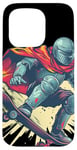 Coque pour iPhone 15 Pro Skateboard Chivalry avec cool Knight