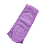 QLLQ Bandeau réglable multifonctionnel pour le visage, le sport, le maquillage, la douche, fermeture Velcro, violet, acier inoxydable