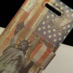 Case For Iphone 5s 5 Cover Pu Leather Flip Wallet - Stars & Stripes Liberty