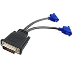 DVI-I 24+5pin Male to Dual VGA Female Video Cable LCD Display Adapter Y Splitter