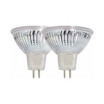 Lot de 2 ampoules smd led Spot MR16, culot GU5.3, 345 Lumens, conso. 5W (eq. 35W), 2700K, Blanc chaud - PACK2VM35S - Xanlite