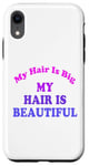 Coque pour iPhone XR Love Big My Hair Is Beautiful Afro Bouclés Rose