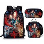 2022 New Stranger Things Bags School 3 Pcs Set Backpack Mini Wallet Purse Women's Bag Men's Shoulder 3Pcs Set