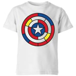 Marvel Captain America Stained Glass Shield Kids' T-Shirt - White - 3-4 ans