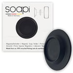 Soapi® Noir - Porte-Savon Aimanté Ecologique | Design & Fixation Puissante sans Perçage ni Ventouse | Fabriqué en Allemagne | Fait à partir de Déchets Maritimes et de Filets de Pêche Recyclés