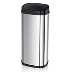 Morphy Richards Chroma 971001 Square Kitchen Bin with Infrared Motion Sensor Technology, 50 Litre Capacity, Silver