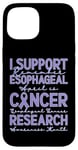 Coque pour iPhone 15 Je Soutien La Recherche Sur Le Cancer De L'oesophage