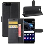 Huawei P10 Plus      Pu Wallet Case    [Black]