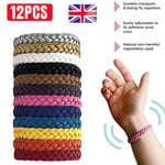 12 Pack Pestects Mosquito Repellent Bracelet, Adjustable Leather Deet-Free Bands