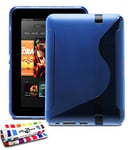 Coque Souple Ultra-Slim AMAZON KINDLE FIRE HD [Le S Premium] [Bleu] de MUZZANO + STYLET et CHIFFON MUZZANO® OFFERTS - La Protection Antichoc ULTIME, ELEGANTE ET DURABLE pour votre AMAZON KINDLE FIRE HD