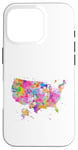 Coque pour iPhone 16 Pro Carte des États-Unis