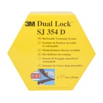 3m™ dual lock™ gjenbrukbart festesystem sj-354d, svart, dispensereske 2 x 25 mm x 5 m, 5.7 mm