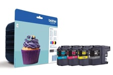 Genuine Brother LC123 4-Pack BK/Y/C/M Ink Cartridges for Brother Printers