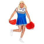 W WIDMANN MILANO Party Fashion - Costume Cheerleader pour hommes, haut et jupe, drag queen, uniforme scolaire, déguisements de carnaval, JGA