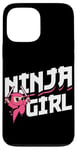 Coque pour iPhone 13 Pro Max Ninja Girl Fierce Warrior Design