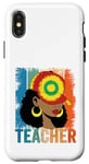 Coque pour iPhone X/XS Black Teacher Juneteenth Afro Woman Black History Month