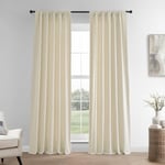 HPD Half Price Drapes Rideaux occultants en Lin français pour Chambre à Coucher et Salon 127 x 213 cm (1 Panneau), Ivoire Ancien, 127 x 213 cm (l x L)