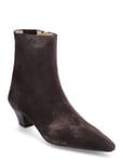 ANGULUS Boots - Block Heel With Zipper Brun