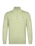 Classic Cotton Half Zip Tops Knitwear Half Zip Jumpers Green GANT