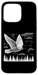 Coque pour iPhone 15 Pro Max Line Art Oiseau et ornithologue Common Nighthawk