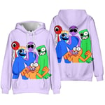 Cartoon Rainbow Friends Hoodie T-shirt Pojkar Flickor Tröjor D 130cm