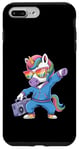 Coque pour iPhone 7 Plus/8 Plus Licorne dans les années 80 avec enregistreur cassette