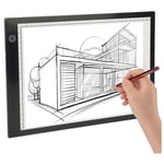 Table Lumineuse Dessin, A4 Ultra-mince Portable Tablette Led Lumineuse pour Broderie Diamant, Esquisser, Animation