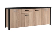 Sideboard Havdar 52x210 cm - Brun/Svart & skänk Brun,Svart