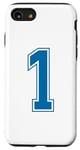 Coque pour iPhone SE (2020) / 7 / 8 Bleu 1 Numéro Équipe Junior Sports Uniforme Numéroté