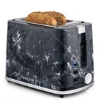 Salter Marble Effect 2 Slice Toaster Wide Slots,7 Browning Levels 900W Black