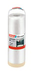 tesa Easy Cover ECONOMY Cover Sheet for Painting - 2 in 1 Protection Foil and Masking Tape for Masking - 17 m x 260 cm