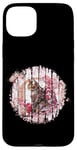 Coque pour iPhone 15 Plus Fleur de cerisier Chat Guerrier Fleur de samouraï