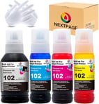 Lot de 102 cartouches d'encre compatibles Epson 102 EcoTank pour Epson EcoTank ET-2700 ET-2750 ET-2751 ET-2756 ET-3700