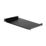 StarTech 1U Fixed Server Rack Mount Shelf  10in Deep Steel Universal Cantilever Tray for 19" AV/Data/Network Equipment Rack with Cage Nuts & Screws 