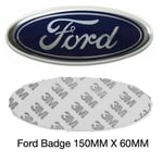 150mm X 60mm Ford-märke Emblem Blå/silver Fram Bak Logotyp Mondeo Transit Focus