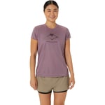 Asics Women's Fujitrail Logo SS Top Dusty Mauve, L