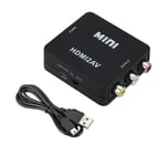 HDMI TO AV Grwibeou-Boîtier vidéo compatible HDMI vers RCA, 1080P, AV, CVSB L, R, HD 1920x1080, prise en charge HDMI2AV, sortie NTSC PAL ""Nipseyteko