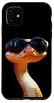 Coque pour iPhone 11 Serpent avec Lunettes de Soleil Python Cobra Mamba Serpents