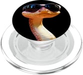 Serpent avec Lunettes de Soleil Python Cobra Mamba Serpents PopSockets PopGrip pour MagSafe