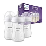 Avent Natural Response Baby Bottle - 3 x 260ml Baby Milk Bottle for