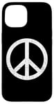 iPhone 15 vintage white distressed peace sign symbolic cute graphic Case