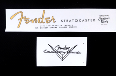 FENDER stratocaster 65'S HEADSTOCK LOGO TETE DE GUITARE FENDER STRATOCASTER 65'S